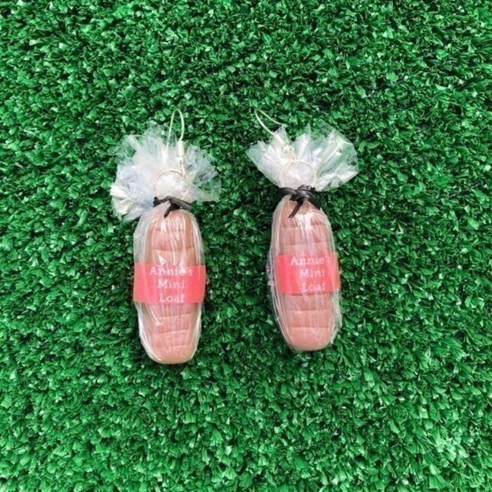 Annie’s Mini Bread Loaf Earrings Handmade Clay